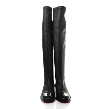 Christian Louboutin Nappa Theophila Stretch Over The Knee Boots 38 Black 2 of 7