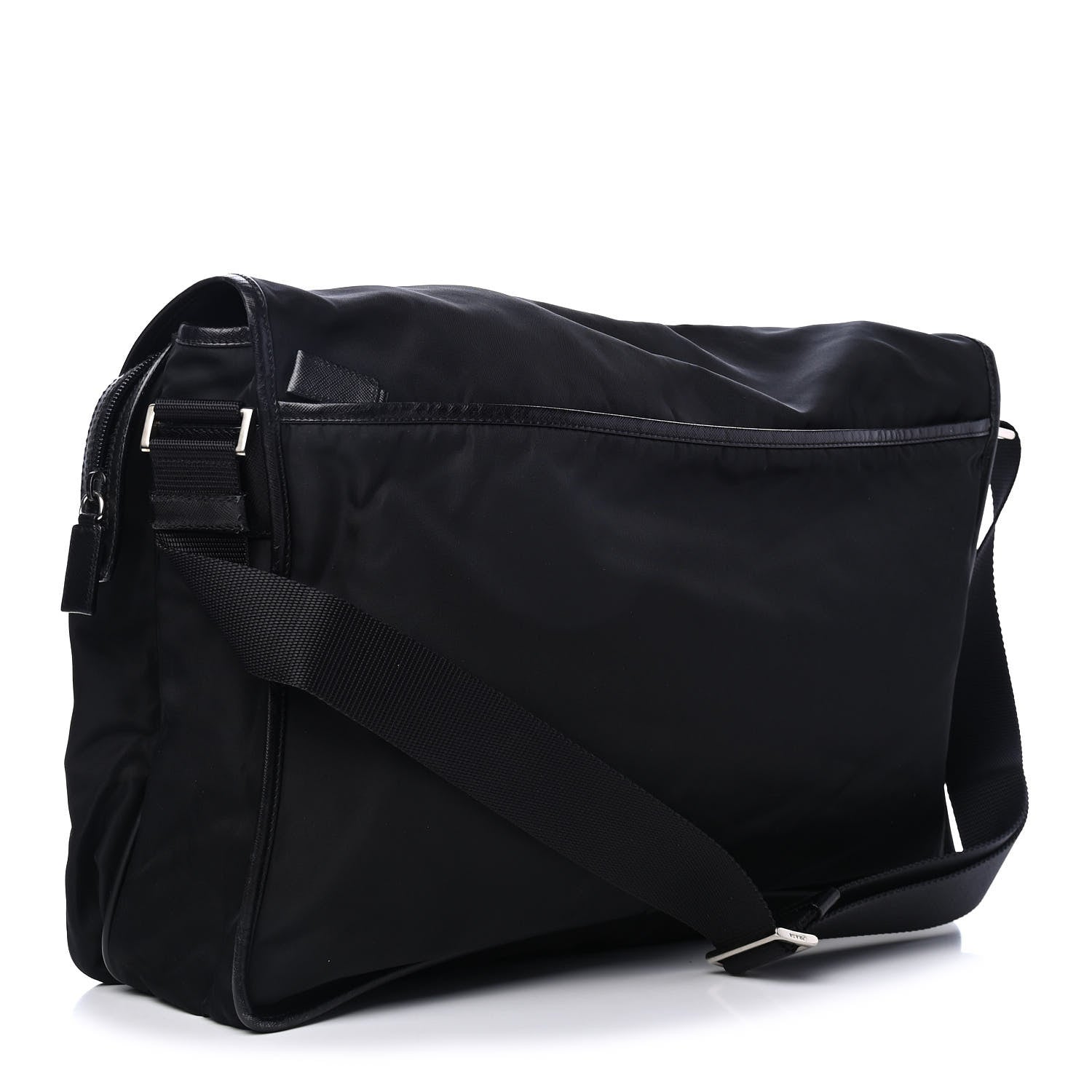 Prada Tessuto Nylon Saffiano Messenger Black 2 of 4