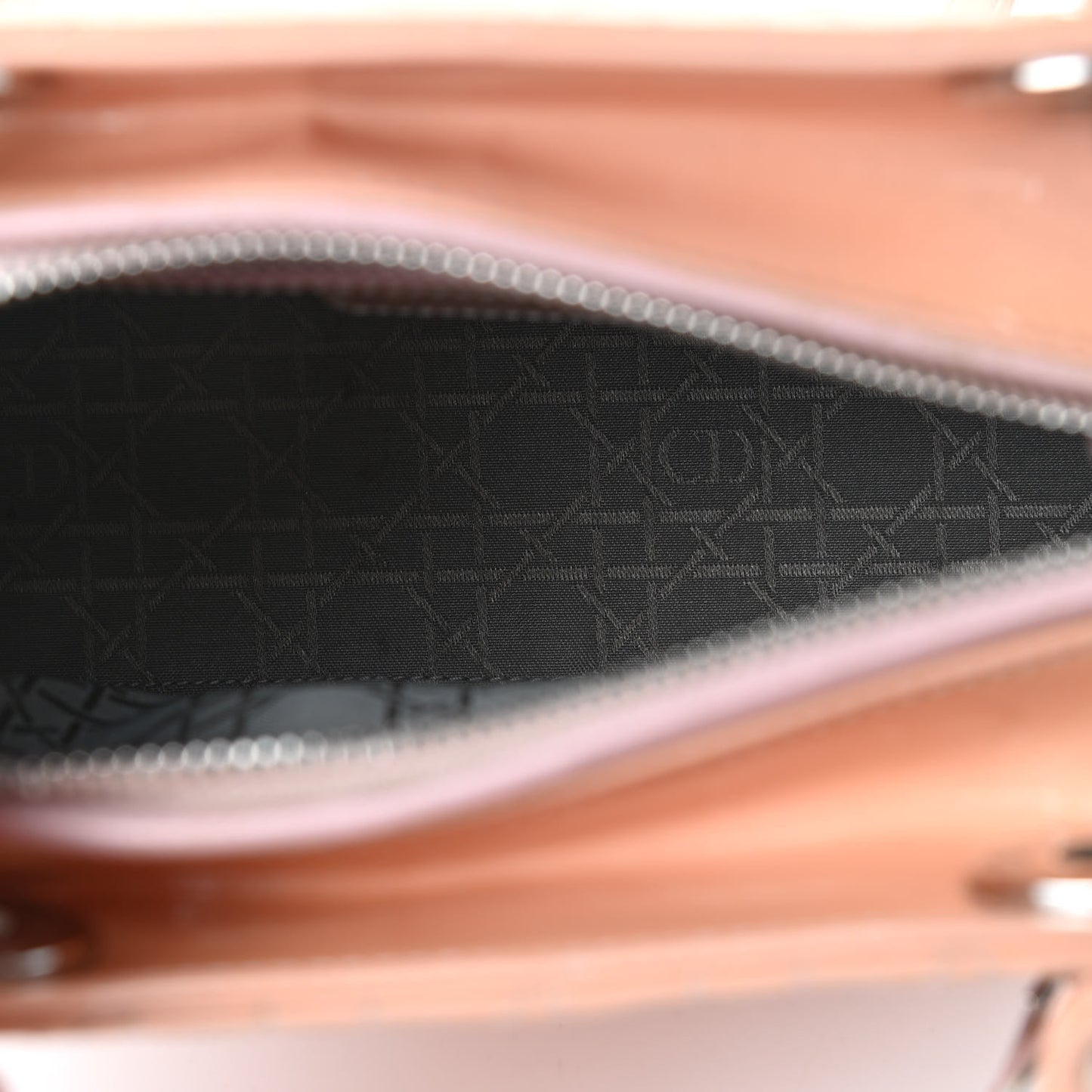 Patent Cannage Medium Lady Dior Pale Pink