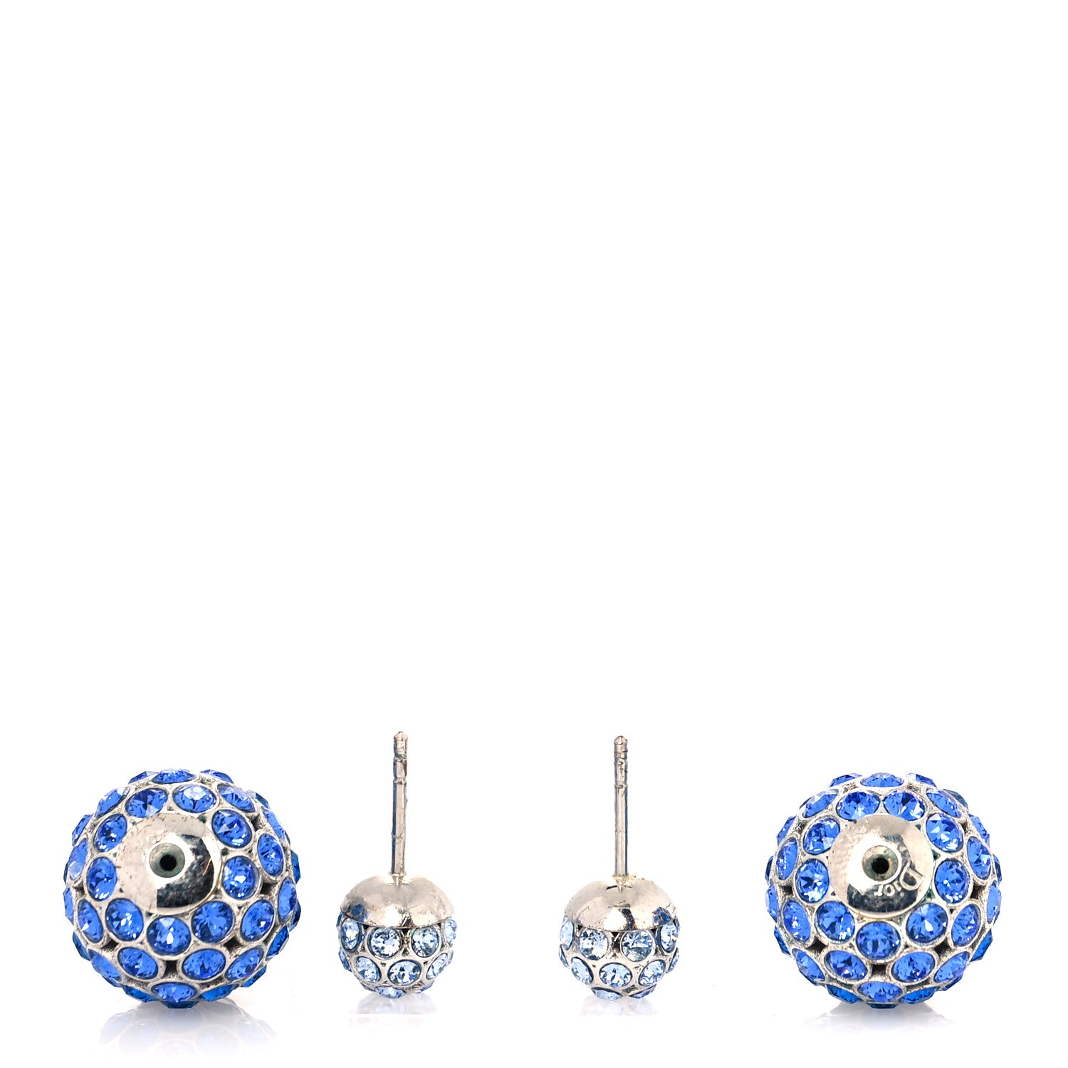 Christian Dior Crystal Mise En Dior Tribal Earrings Matte Navy Blue 3 of 4