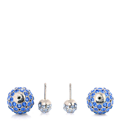 Christian Dior Crystal Mise En Dior Tribal Earrings Matte Navy Blue 3 of 4