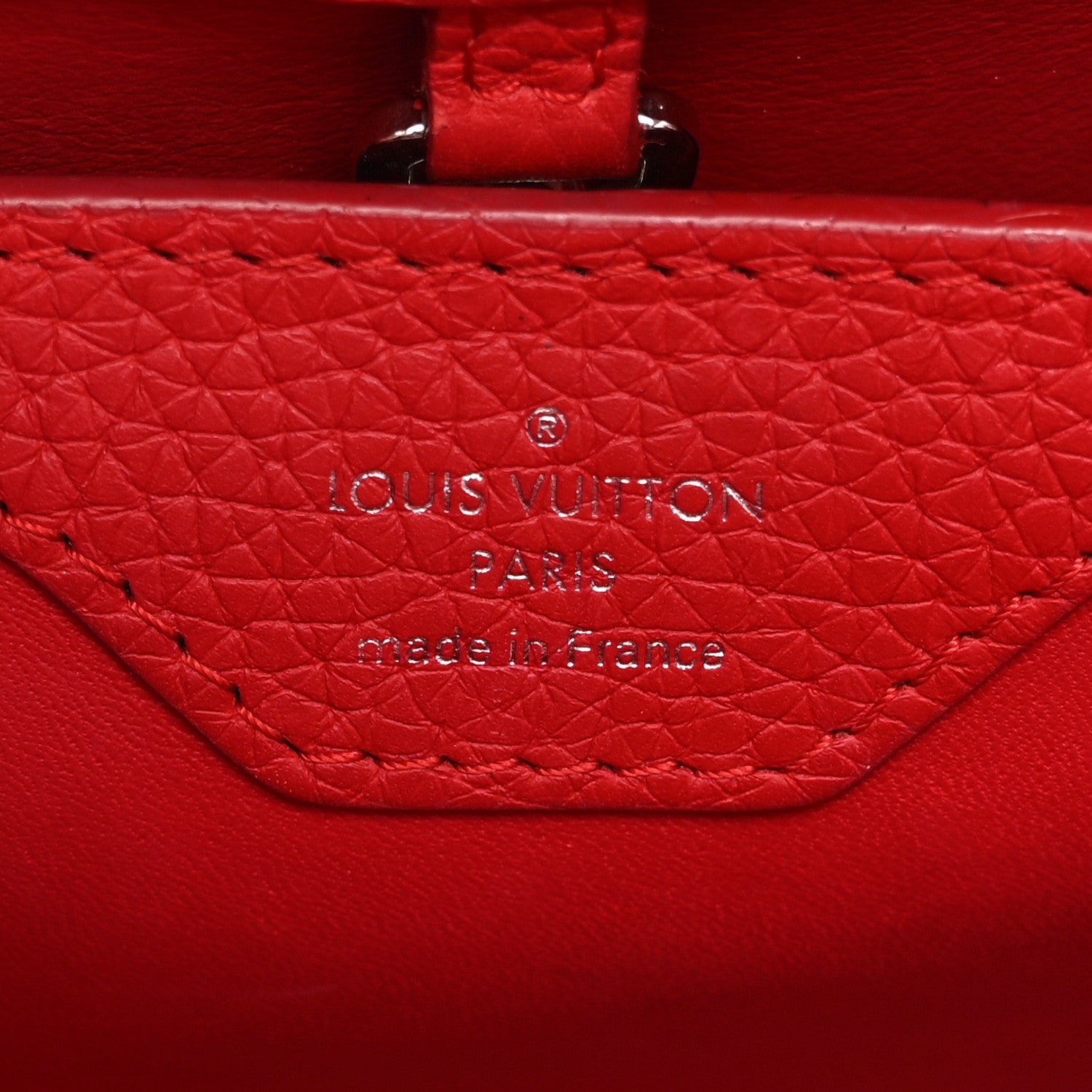 Louis Vuitton Taurillon Capucines BB Scarlet Red 6 of 10