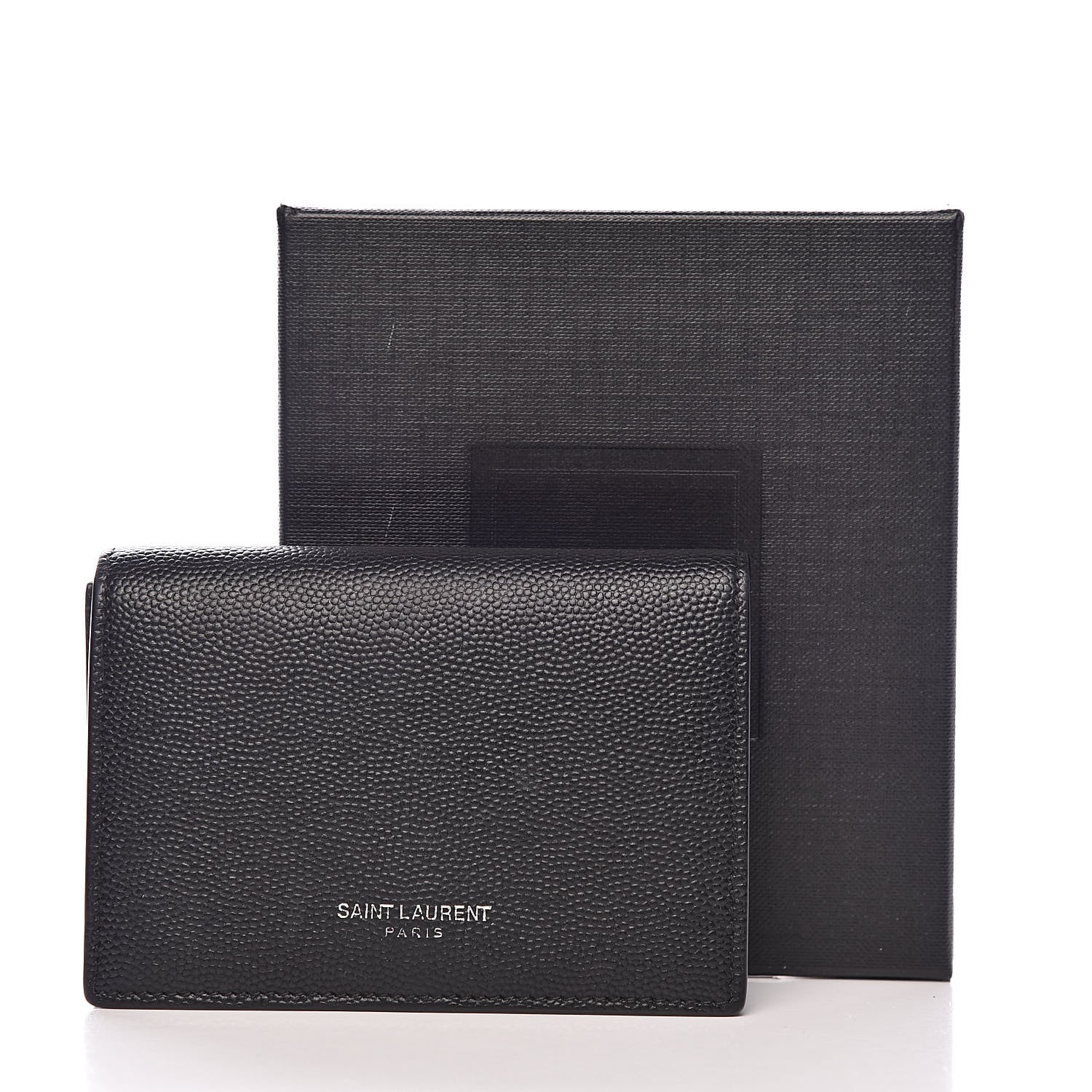 Saint Laurent Grain De Poudre Business Card Case Black 12 of 12