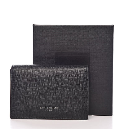 Saint Laurent Grain De Poudre Business Card Case Black 12 of 12