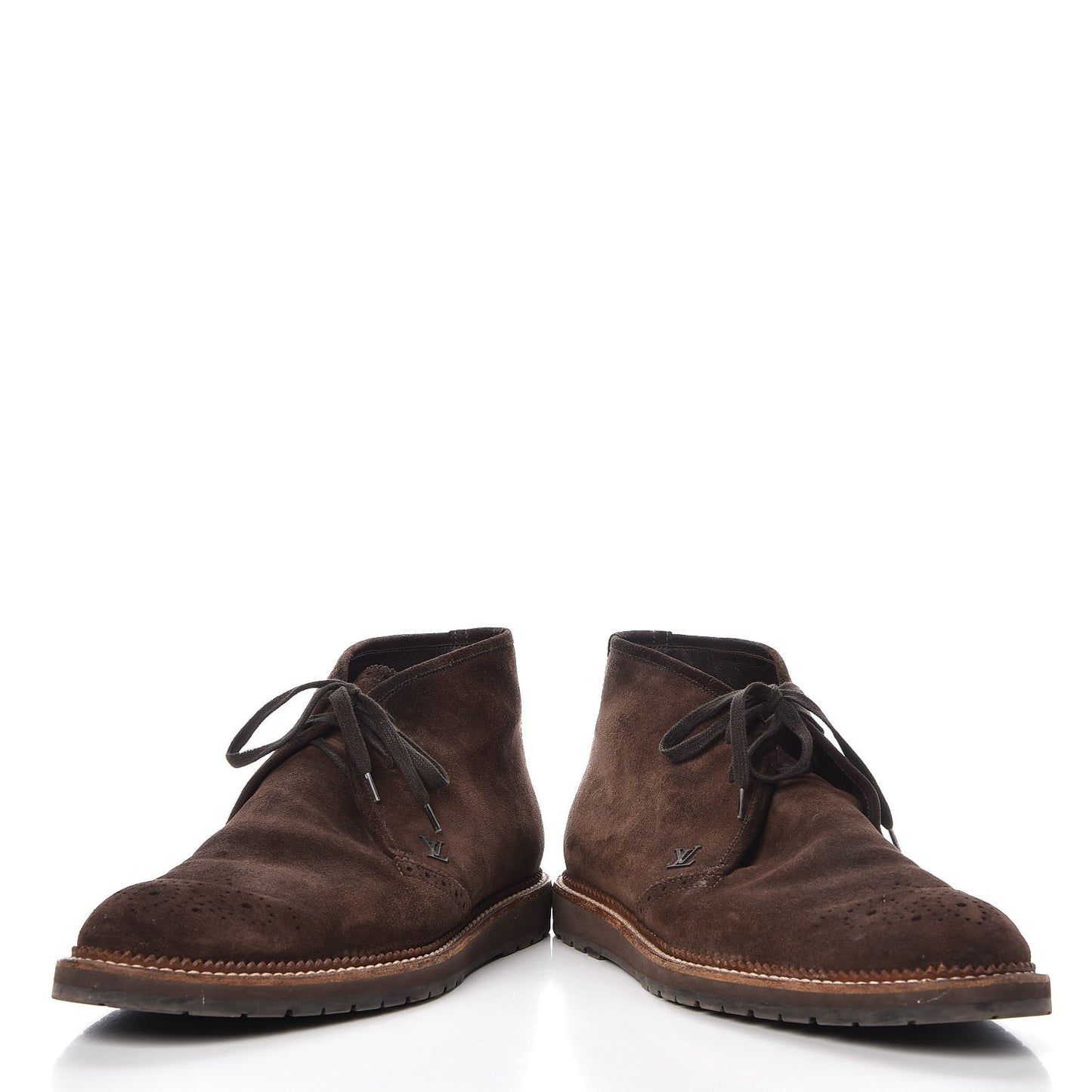 Mens Suede Brogues Boots 9.5 Brown