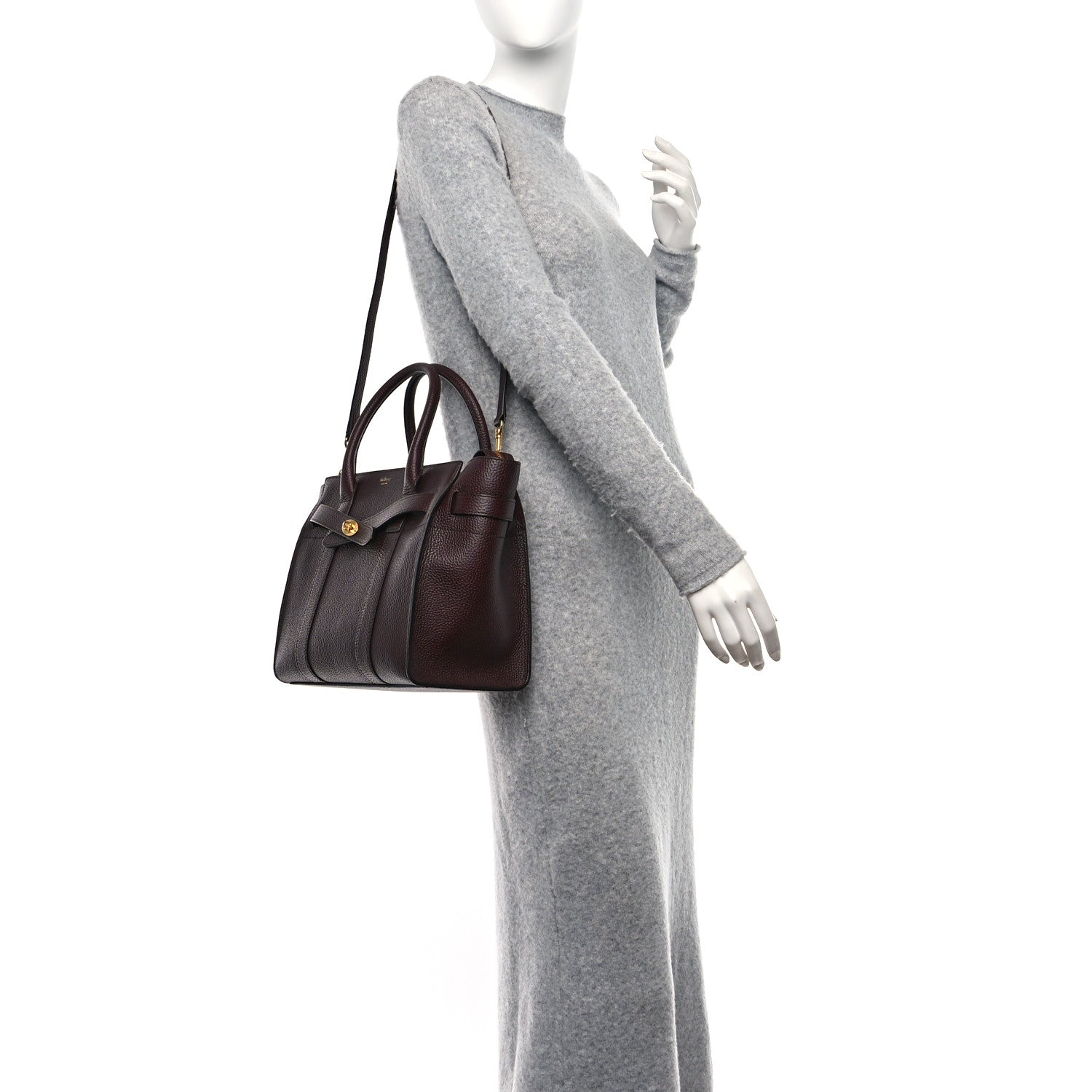 Mulberry Grain Vegetable Tanned Calfskin Small Zipped Bayswater Oxblood 2 of 13