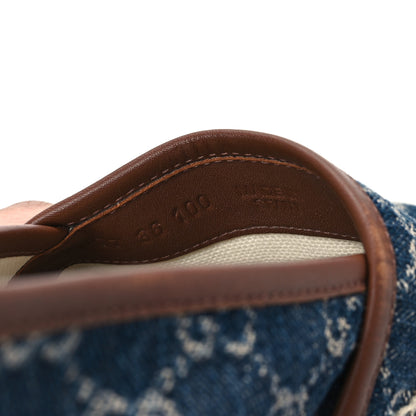 Gucci Denim GG Monogram Espadrilles 36 Blue Tea Cuir 8 of 9