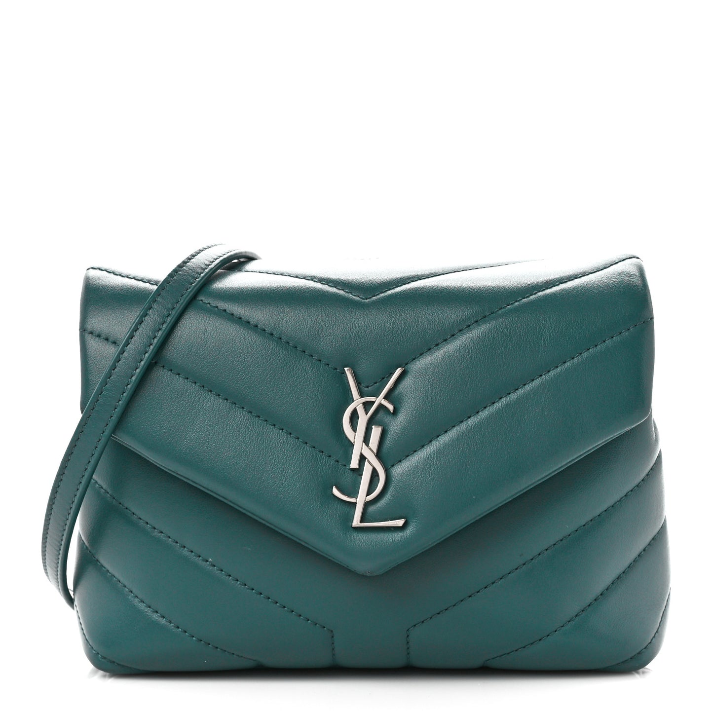 Calfskin Y Quilted Monogram Toy Loulou Satchel Dark Turquoise