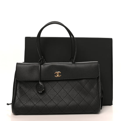 Chanel Grained Calfskin Stitched Urban Essentials Large Shopping Bag Black 19 of 21