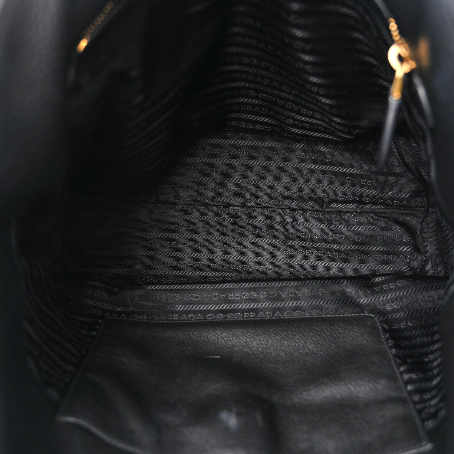 Prada Vitello Daino Pocket Shopping Tote Black 5 of 11
