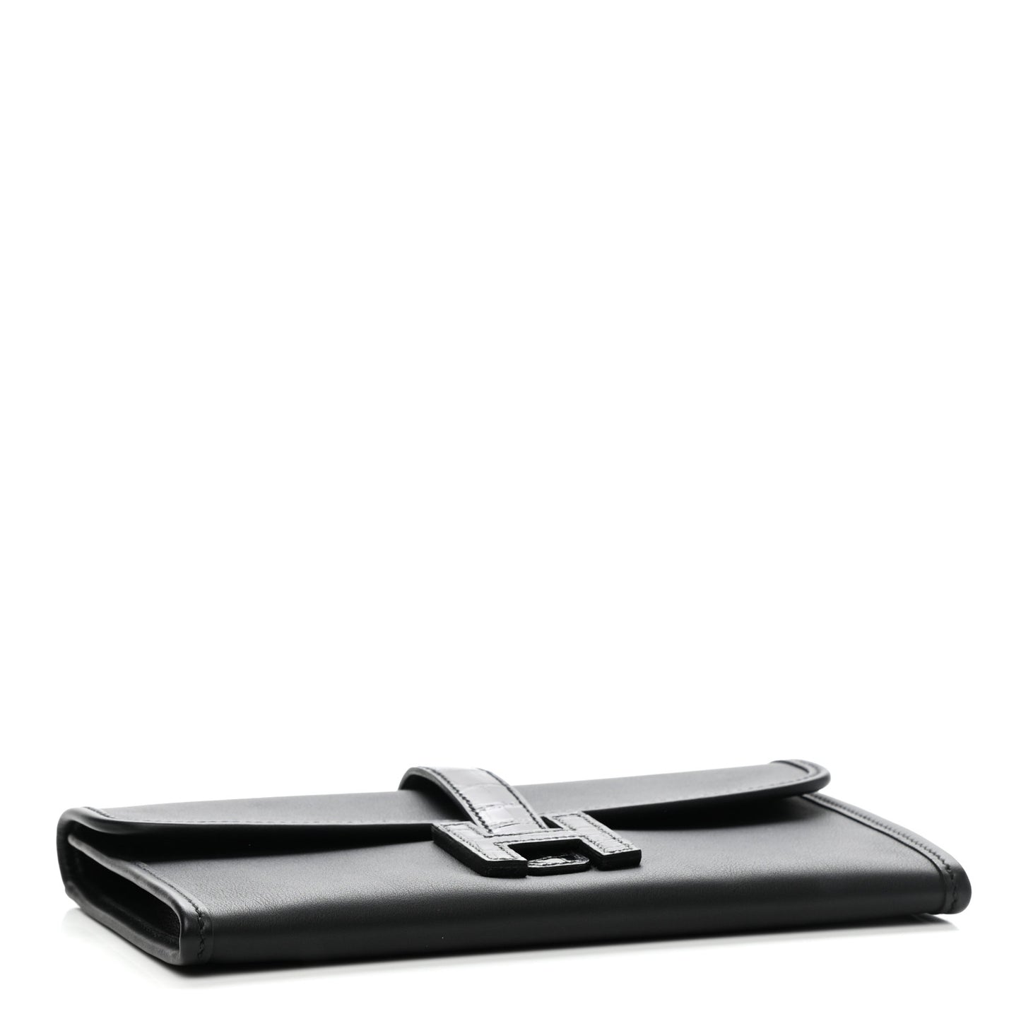 Swift Shiny Alligator Jige Duo Touch Clutch Black