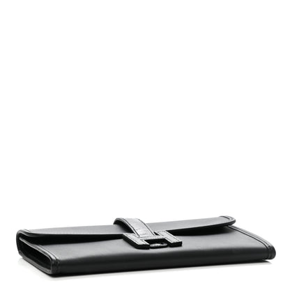 Hermes Swift Shiny Alligator Jige Duo Touch Clutch Black 5 of 8