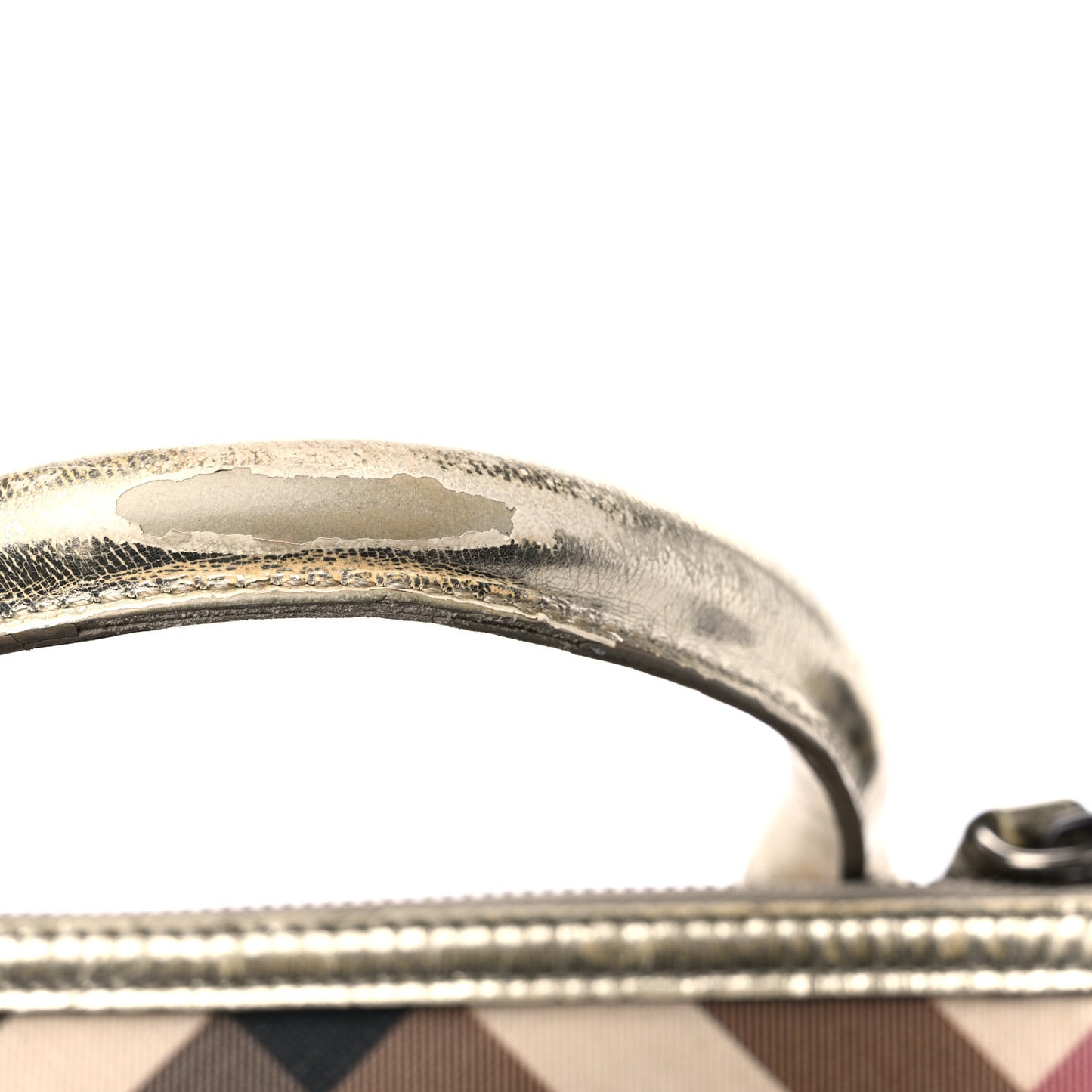Supernova Check Metallic Small Chester Bowling Bag Gold