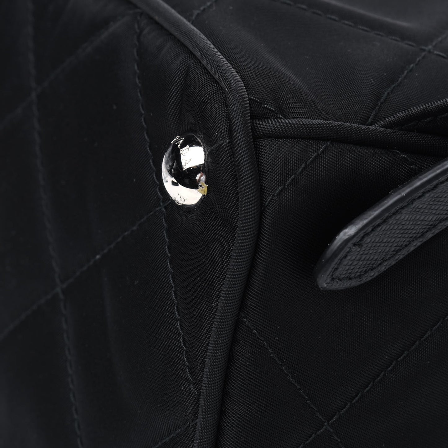Nylon Tessuto Impuntu Quilted Backpack Black