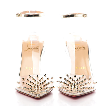 Christian Louboutin PVC Specchio Spikoo 100 Pumps 35.5 Light Gold 2 of 7