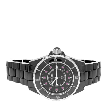 Chanel Stainless Steel Ceramic Ruby 33mm J12 Quartz Watch Black 2 of 4