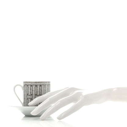 Hermes Porcelain Mosaique au 24 Coffee Cup and Saucer Set of 2 2 of 11