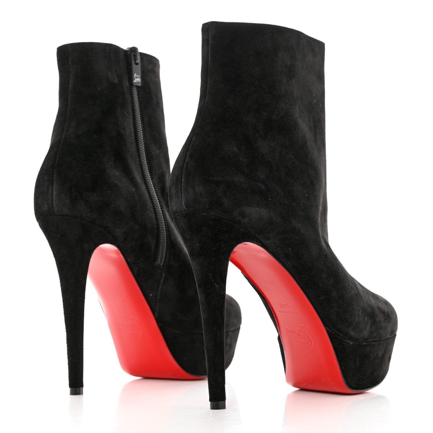 Christian Louboutin Suede Daf Booty 160 Ankle Boots 40.5 Black 4 of 9