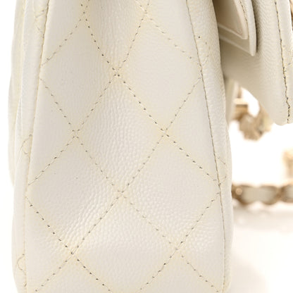 Chanel Caviar Quilted Small Double Flap White 16 of 23