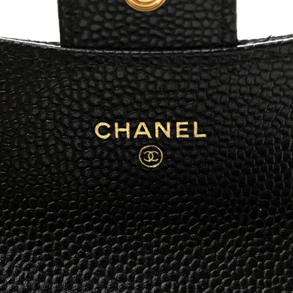 Chanel Caviar Quilted Flap Card Holder Wallet Black 7 of 9