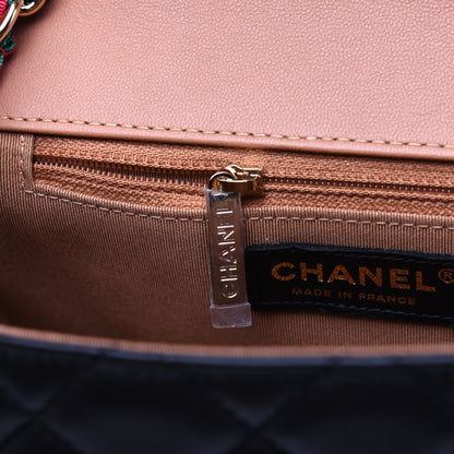 Chanel Lambskin Mixed Fibers Quilted Cocovado Flap Black 12 of 13