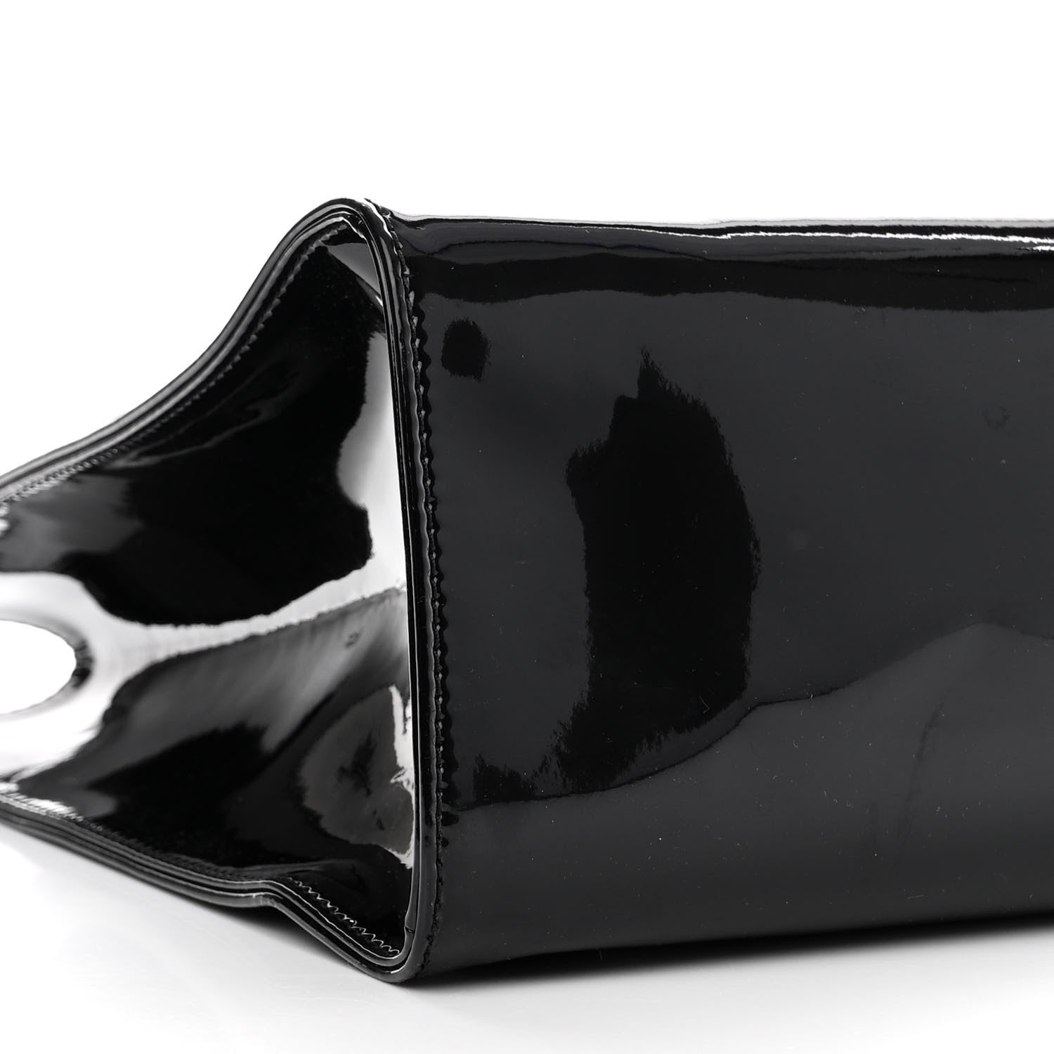 Telfar Patent Vegan Leather Medium Shopping Bag Black 9 of 10