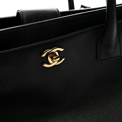 Chanel Calfskin Cerf Executive Shopper Tote Black 11 of 12