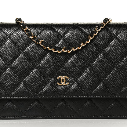 Chanel Caviar Quilted Wallet On Chain WOC Black 6 of 8