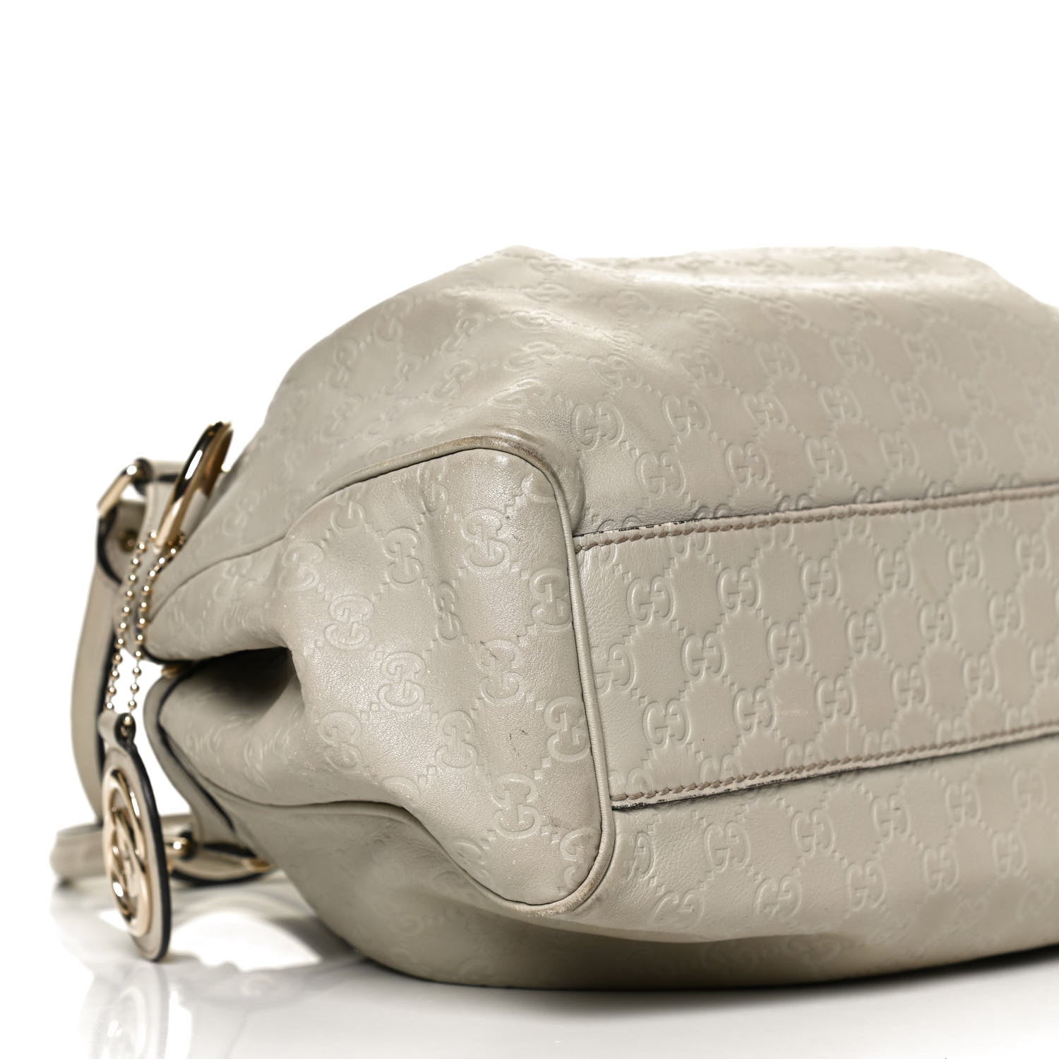 Gucci Guccissima Medium Sukey Tote Mystic White 10 of 13
