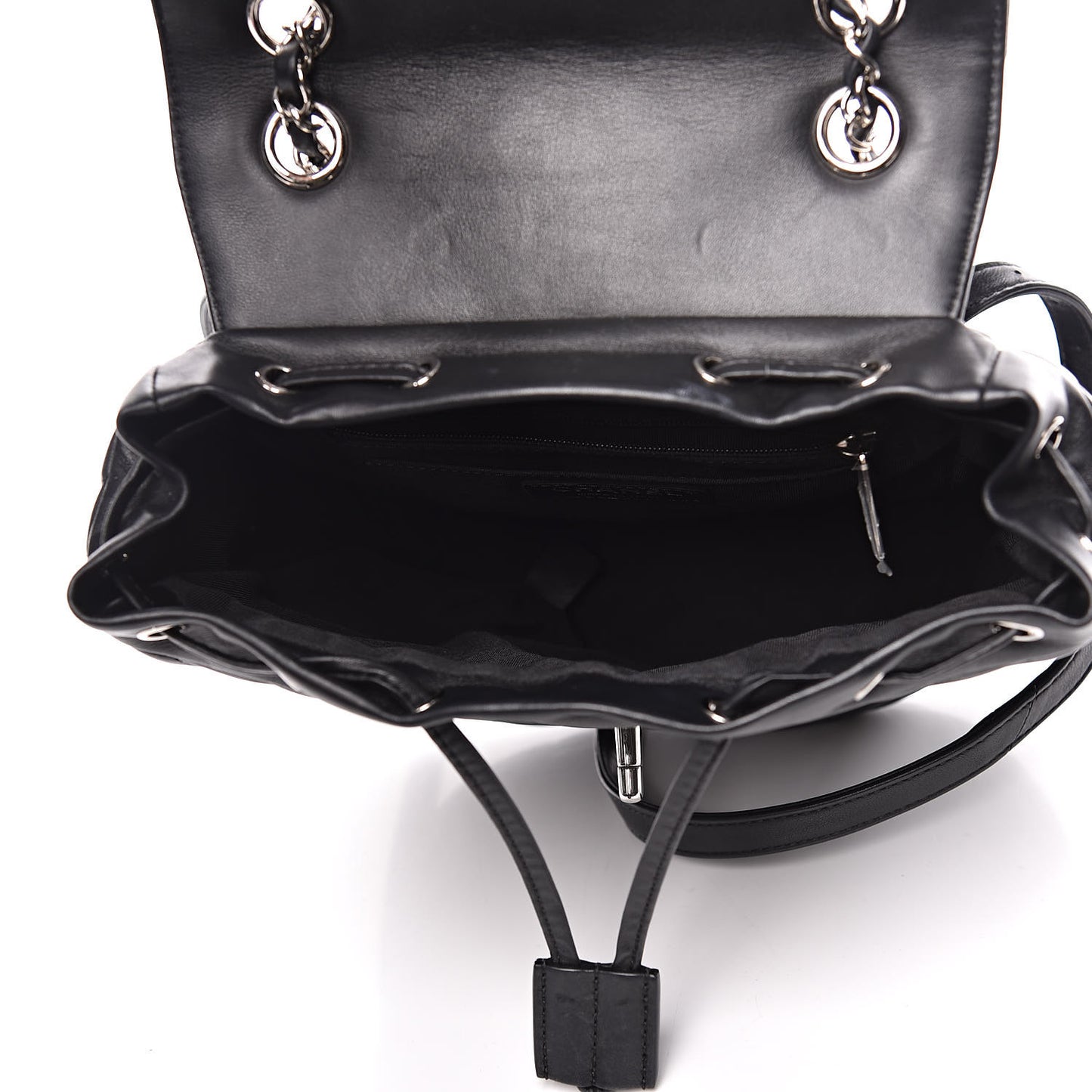 Lambskin Chevron Quilted Small Urban Spirit Backpack Black