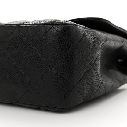Chanel Caviar Quilted Jumbo Single Flap  Black 10 of 13