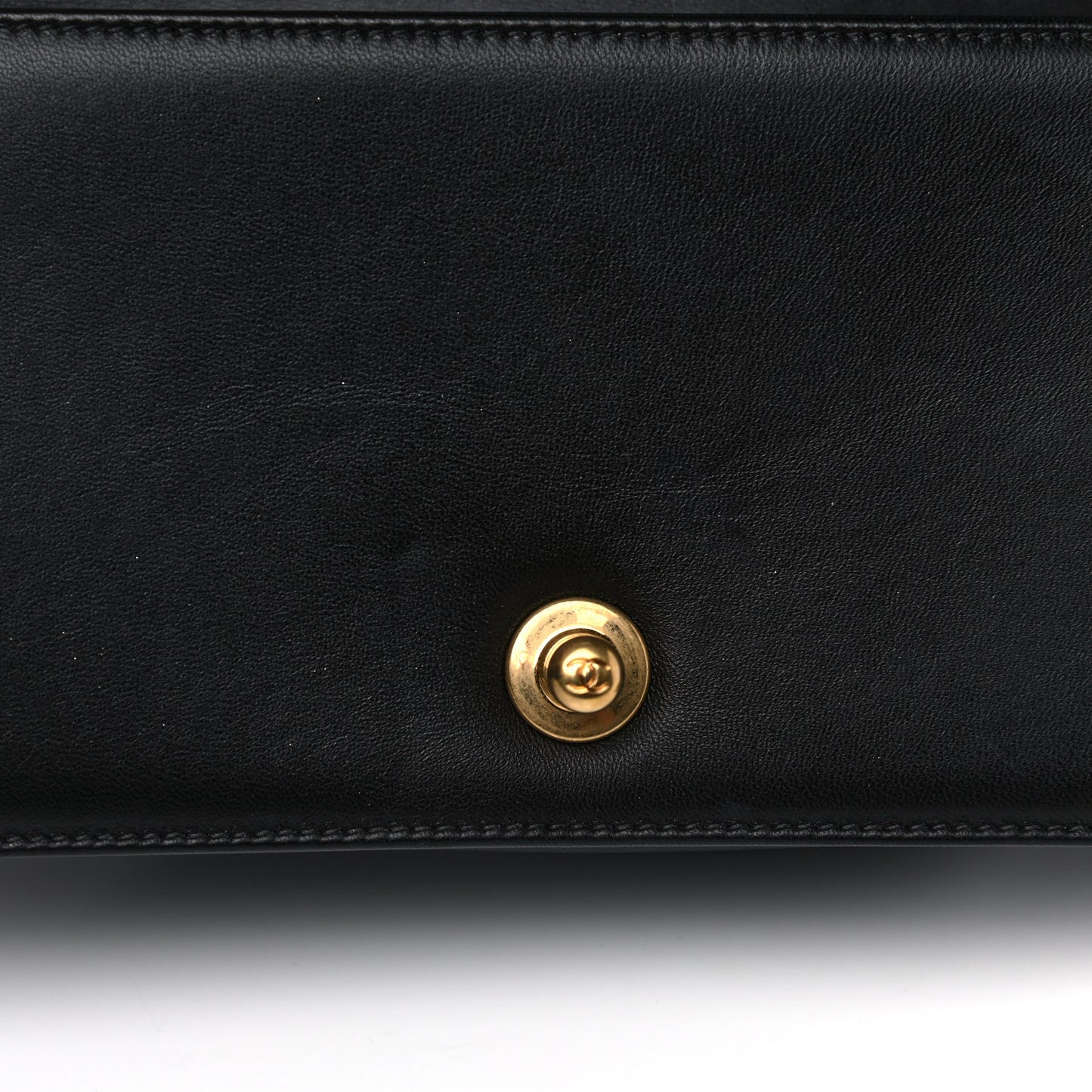 Lambskin Quilted Small Chain Detail Boy Flap Black