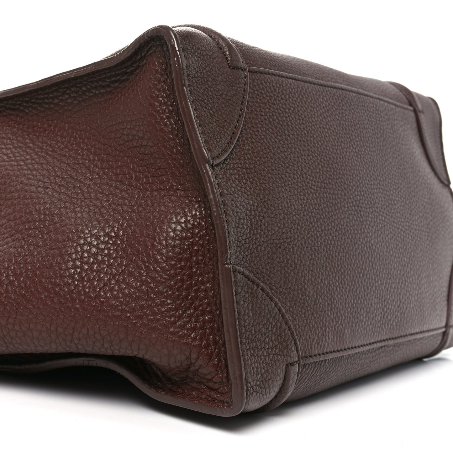 Pebbled Calfskin Mini Luggage Chocolate