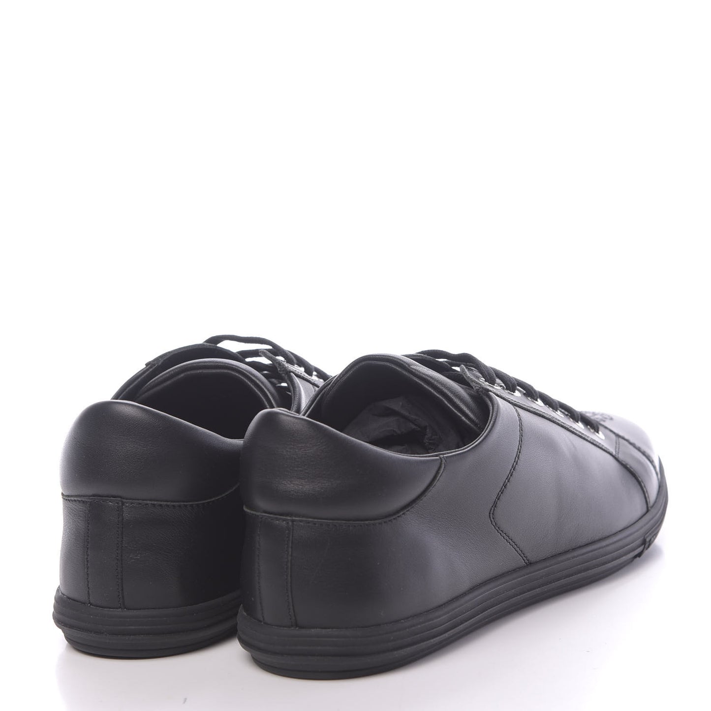 Calfskin Mens CC Cap Toe Sneakers 42 Black