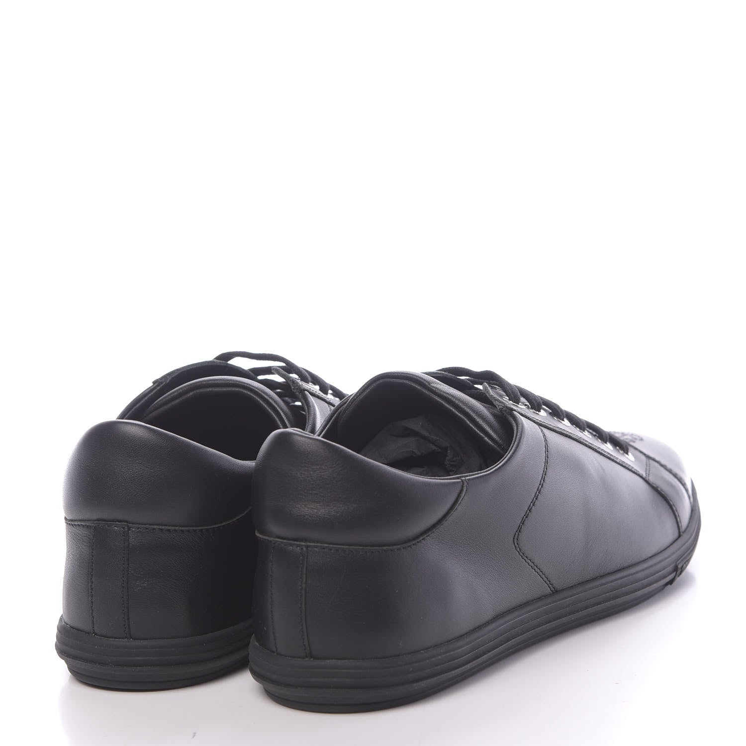 Chanel Calfskin Mens CC Cap Toe Sneakers 42 Black 4 of 7