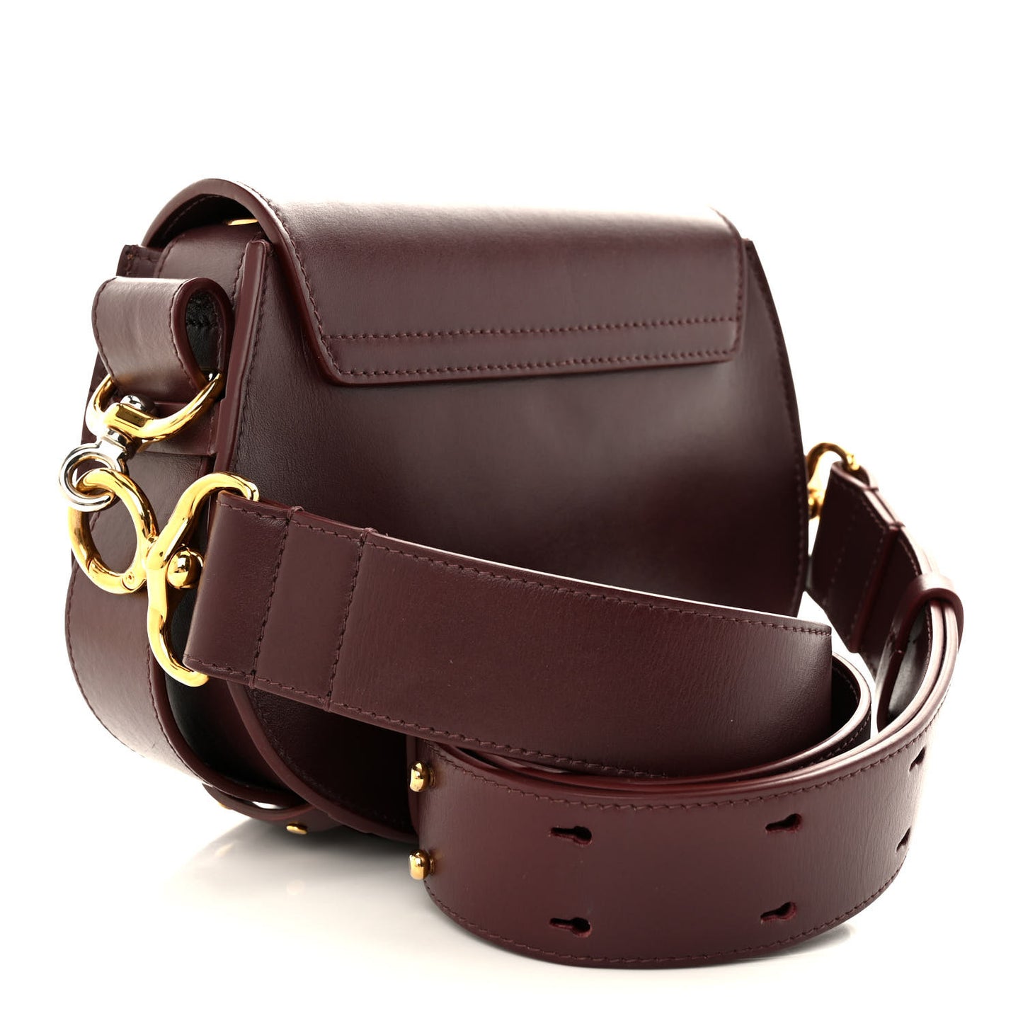 Calfskin Small Tess Bag Burnt Brown