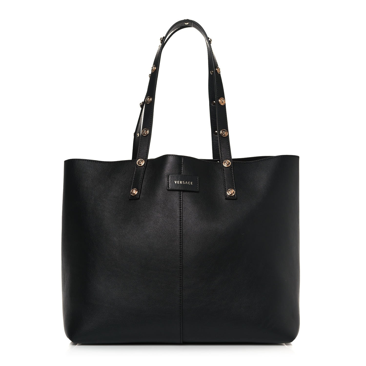 Versace Calfskin Palazzo Tote Black 1 of 12