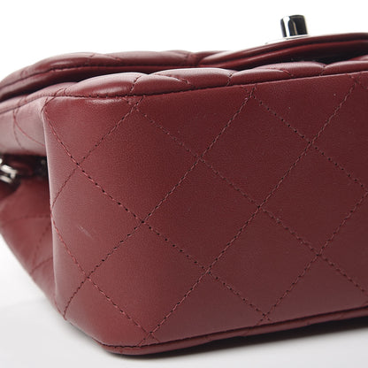 Chanel Lambskin Quilted Mini Square Flap Burgundy 6 of 11