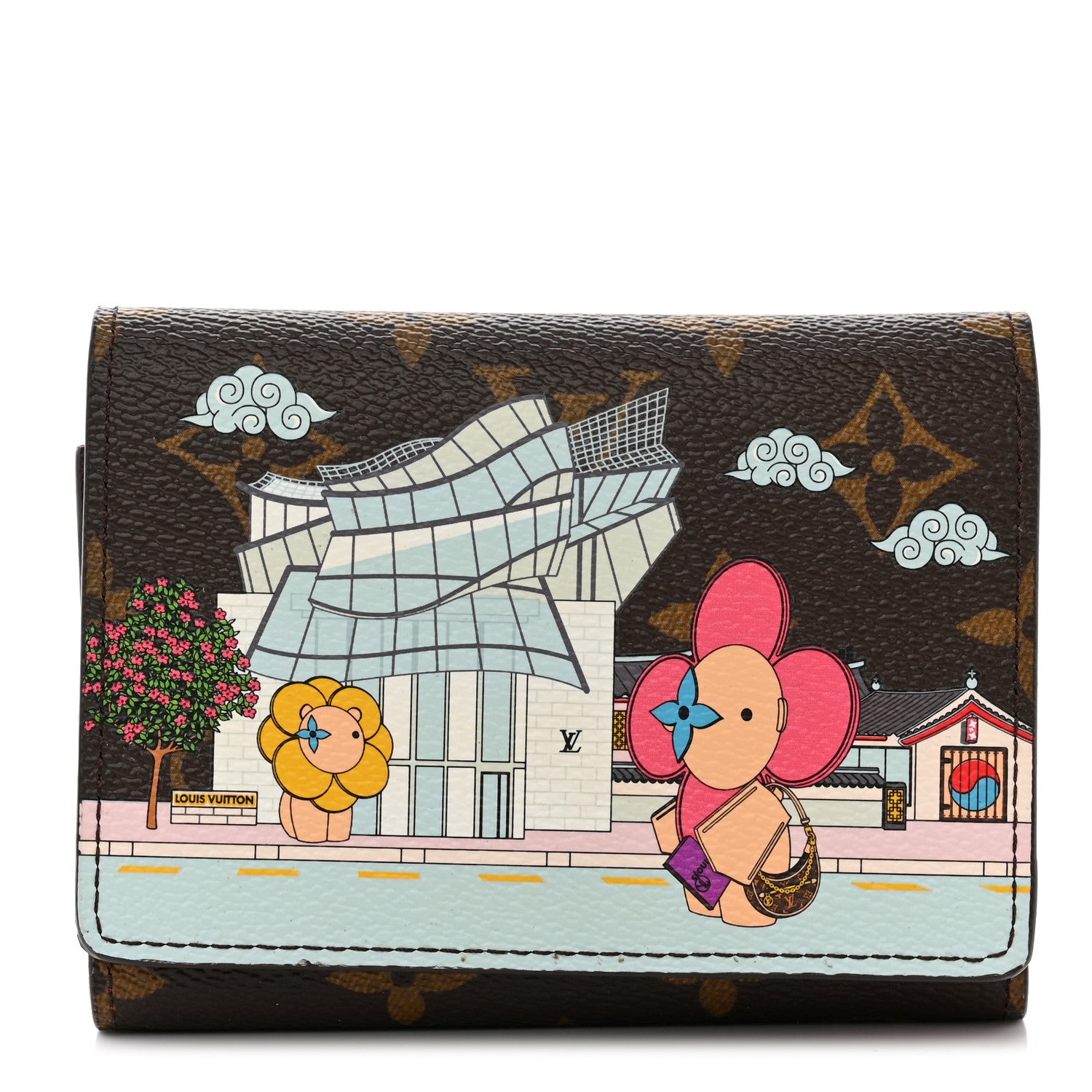 Louis Vuitton Monogram 2022 Christmas Animation Seoul Victorine Wallet Fuchsia 1 of 7