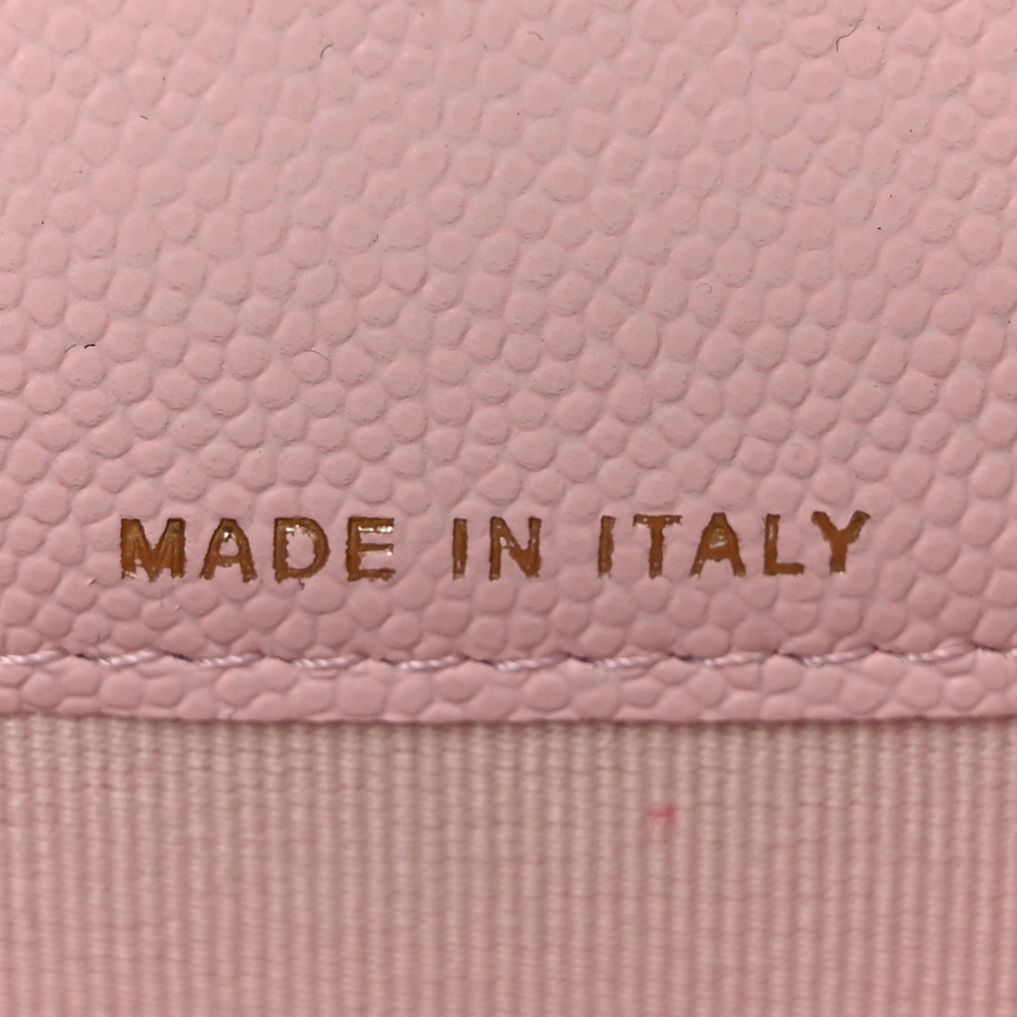 Caviar Quilted Crystal CC Flap Card Holder Pink