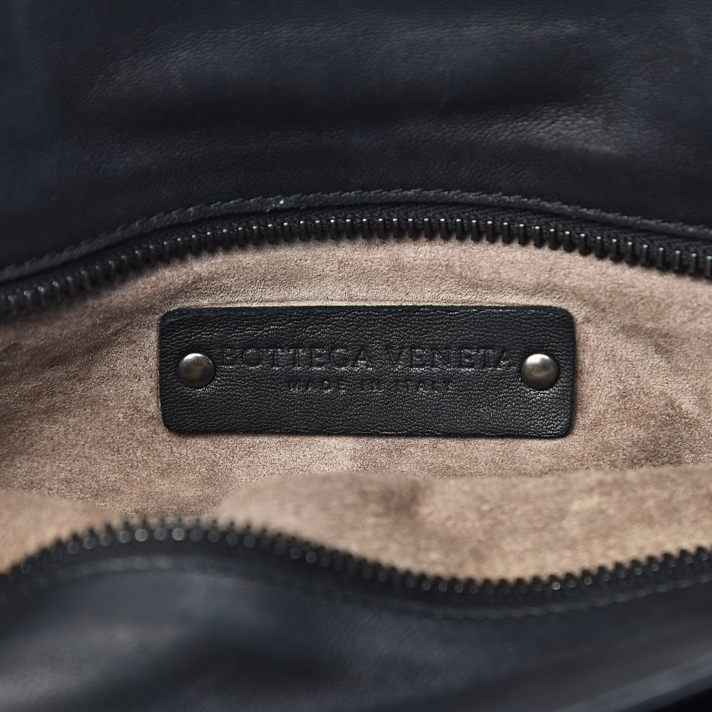 Nappa Intrecciato Small Accordion Tote Black