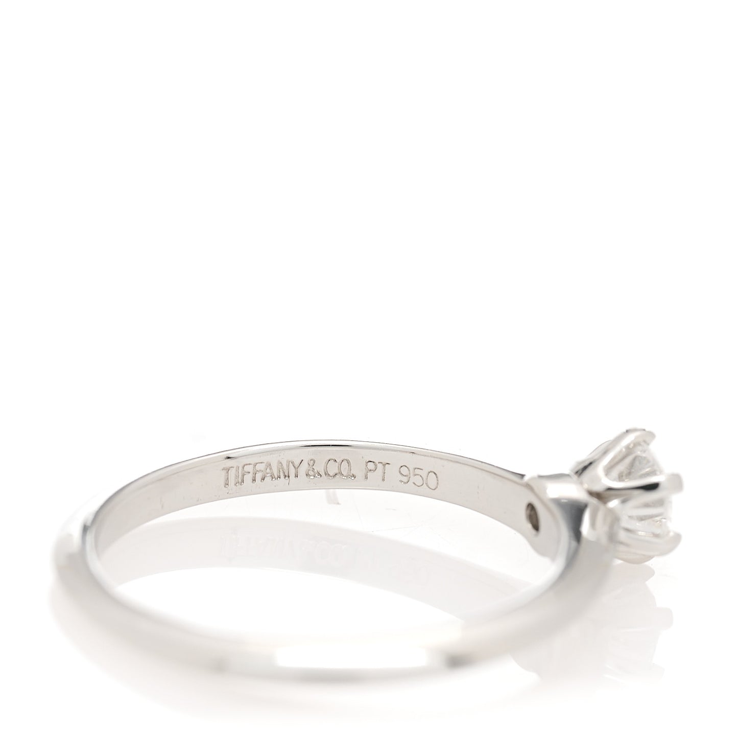 Platinum Diamond .27ct Solitaire Engagement Ring 49 4.75