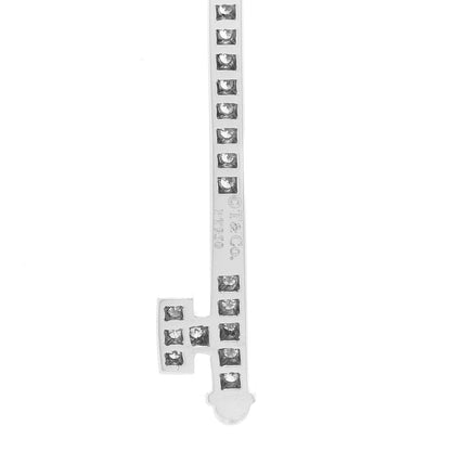 Tiffany Platinum Diamond Grace Key Pendant Necklace 6 of 6