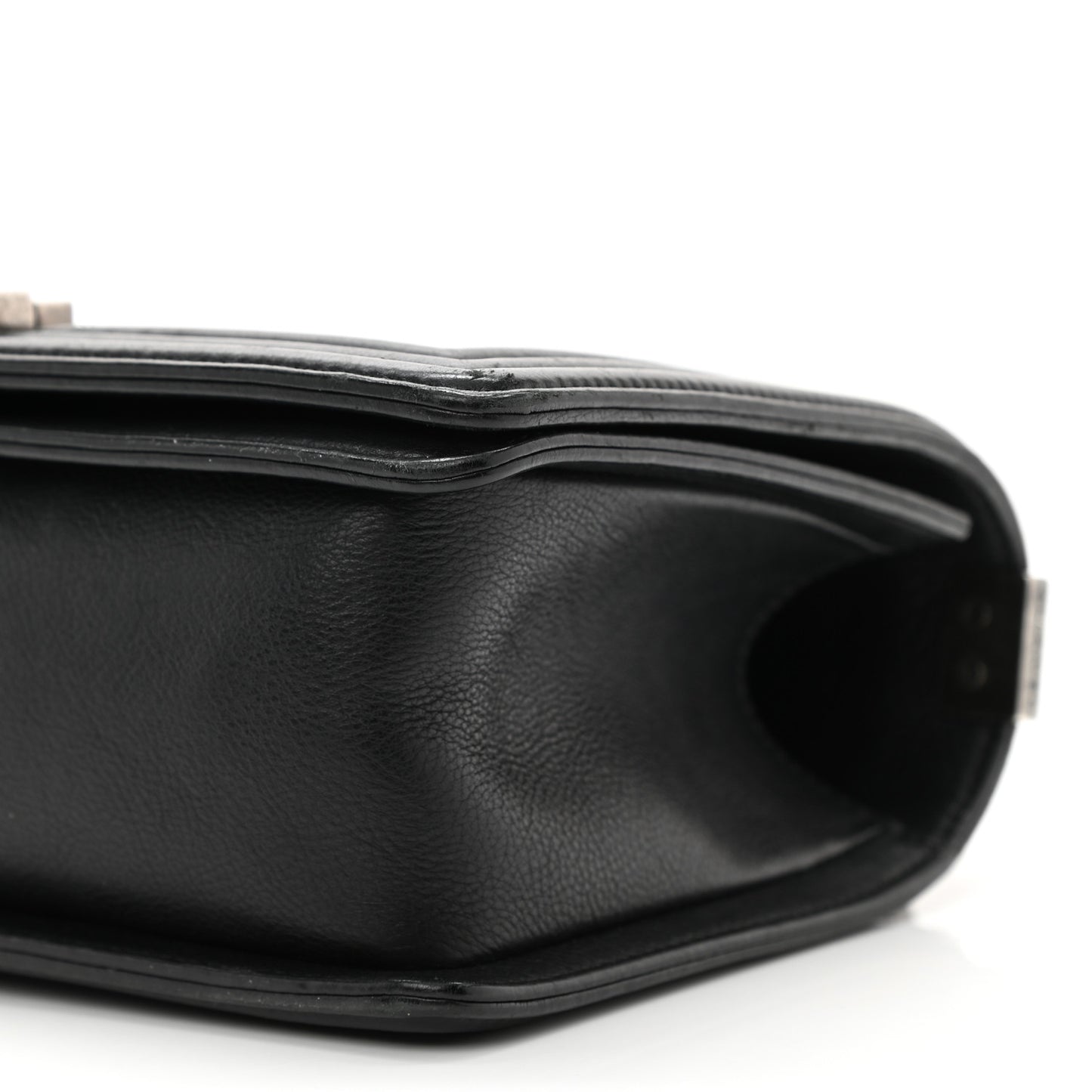 Calfskin Quilted Medium Boy Flap Black