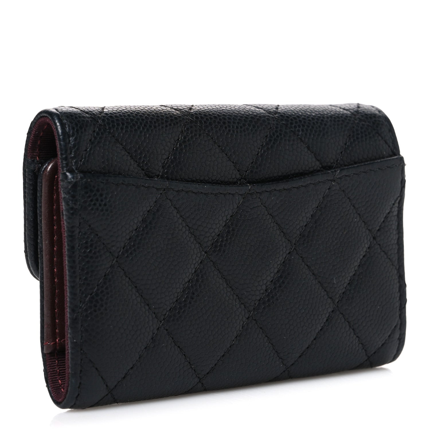 Chanel Caviar Quilted Classic 4 Key Holder Wallet Black 3 of 8
