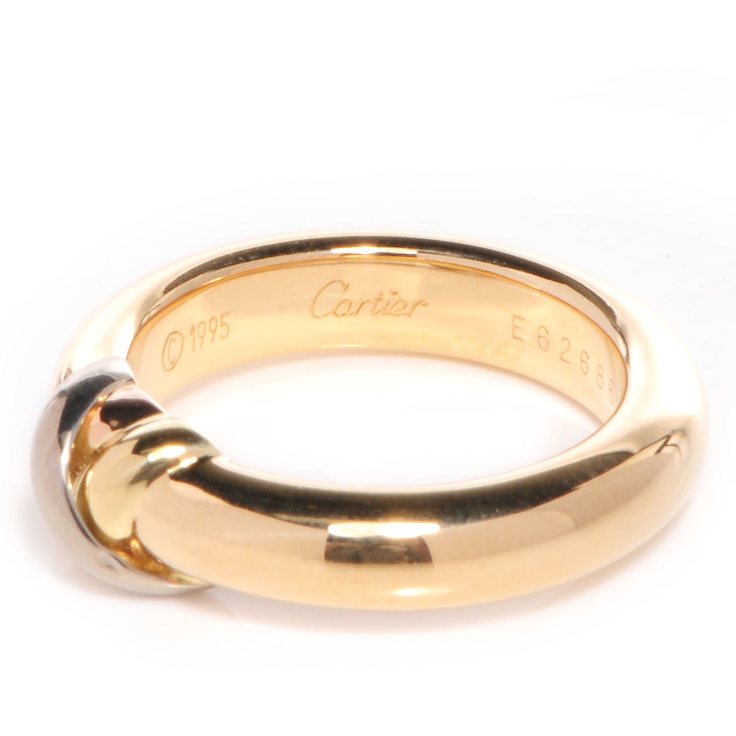 Cartier 18k Pink Yellow White Gold Trinity Ring 6.25 4 of 6