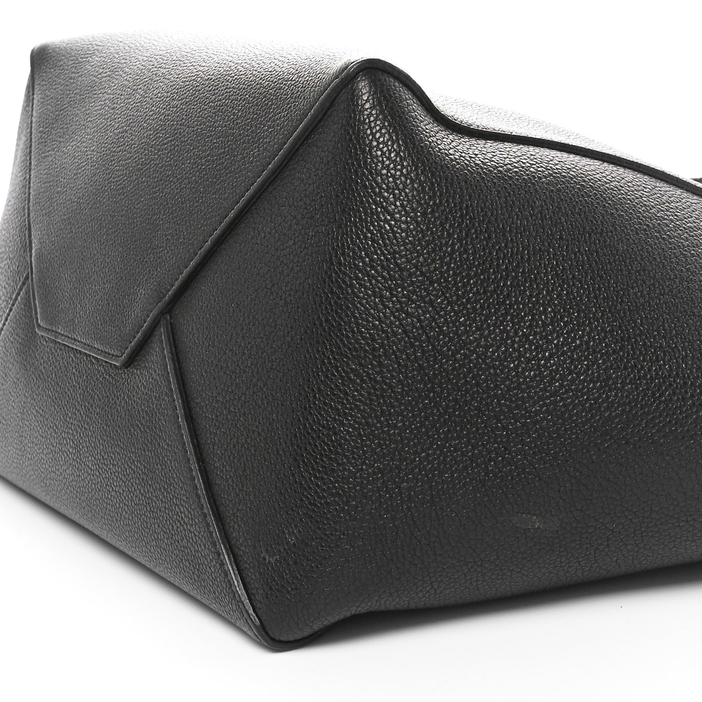 Soft Grained Calfskin Small Belt Cabas Phantom Black