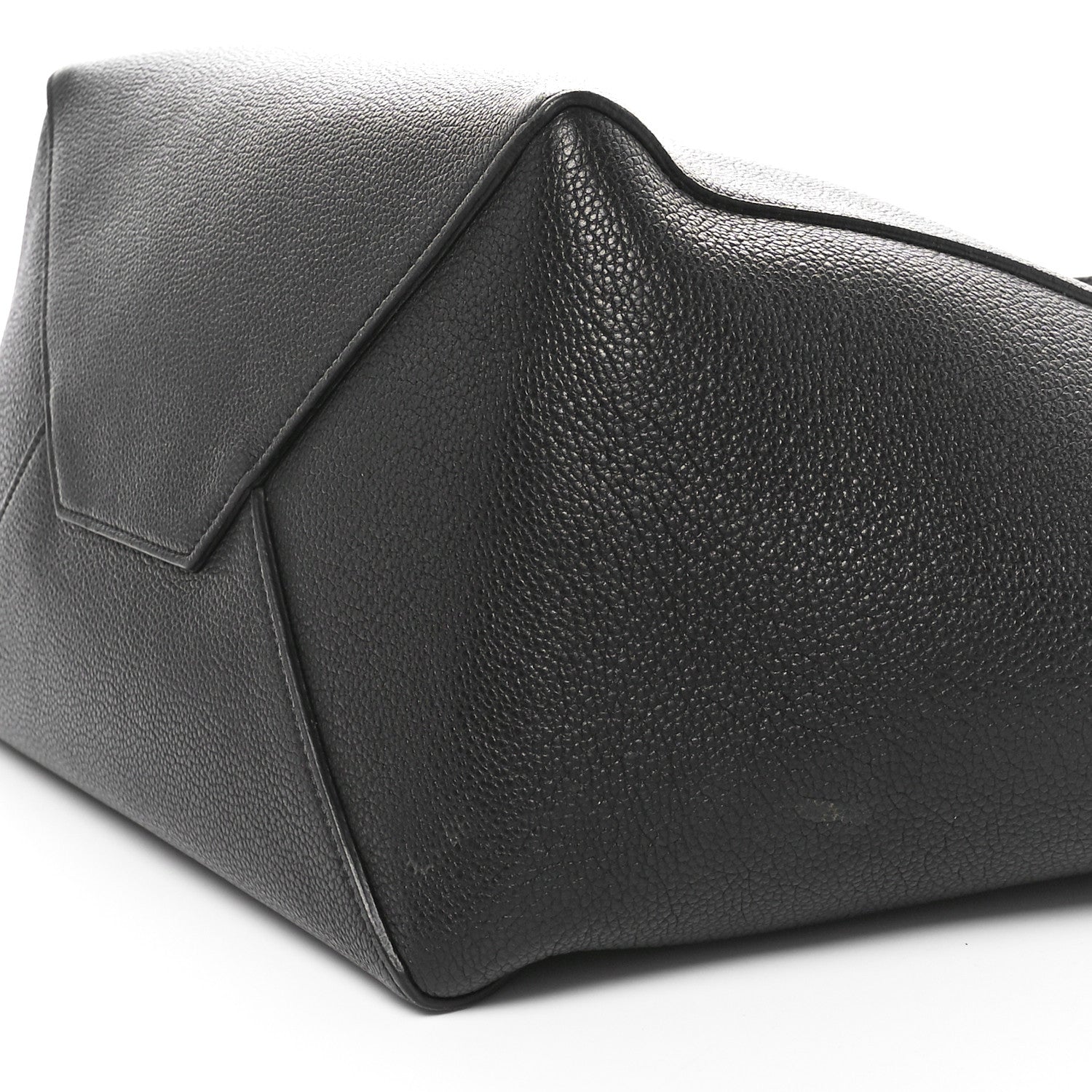 Celine Soft Grained Calfskin Small Belt Cabas Phantom Black 9 of 10