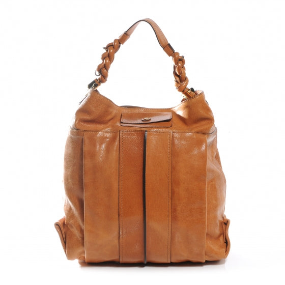 Lambskin Heloise Hobo Camel