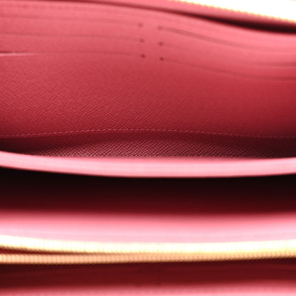 Louis Vuitton Denim Monogram Jacquard Zippy Wallet Pink 5 of 9